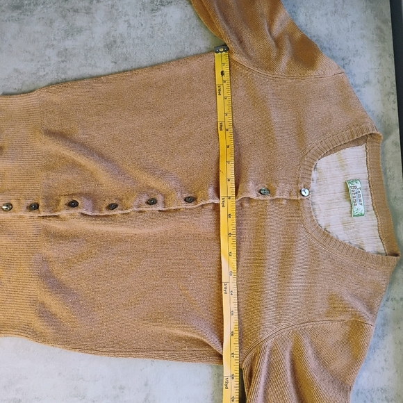 Tommy Bahama Cardigan Womens Small Tan Business Casual Office Career Neutral - Picture 10 of 11